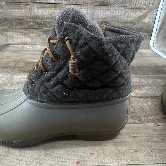 Sperry Womens Waterproof Emboss Wool Duck Boots Rain Snow Size 9M - Picture 12 of 16